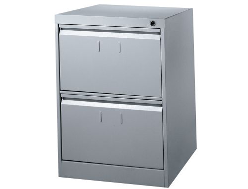 Ficheiro metalico para capas de suspensao com 2 gavetas 710 x 475 x 650 mm na cor cinza e cinza escuro , Branca , 31235 , 